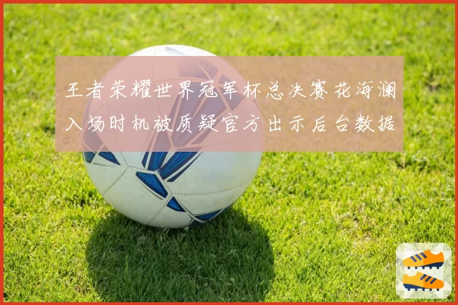 王者荣耀世界冠军杯总决赛花海澜入场时机被质疑官方出示后台数据澄清